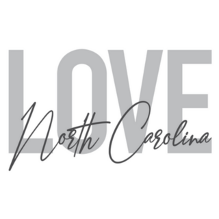 Love North Carolina Lettering Sticker