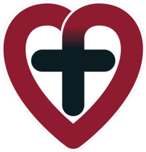 Love Of God Christian Cross And Heart Sticker