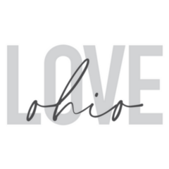 Love Ohio Typography Sticker