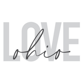 Love Ohio Typography Sticker