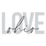Love Ohio Typography Sticker