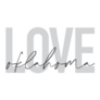 love Oklahoma Handwritten Typography Sticker