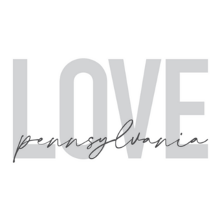 Love Pennsylvania Typography Sticker