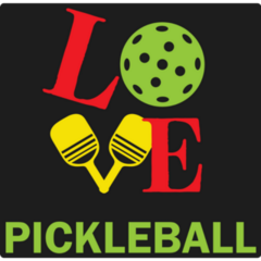 Love Pickleball Colored Sticker