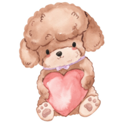 Love Poodle Sticker
