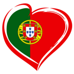Love Portugal, Heart Flag Emblem Sticker