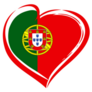 Love Portugal, Heart Flag Emblem Sticker