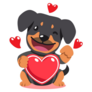Love Pup Rottweiler Sticker