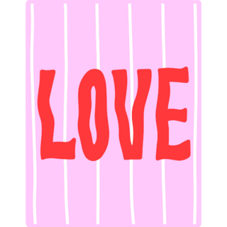 Love Retro Sticker