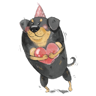 Love Rottweiler Sticker