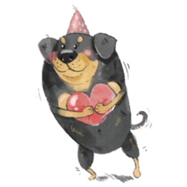 Love Rottweiler Sticker