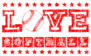 Love Softball With Stars Sticker