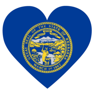 Love State Flag Of Nebraska Sticker