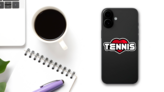 Love Tennis Logo Sticker on a Phone (New) example