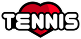 Love Tennis Logo Sticker