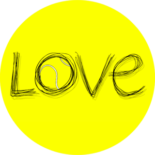 Love Tennis Symbol Sticker