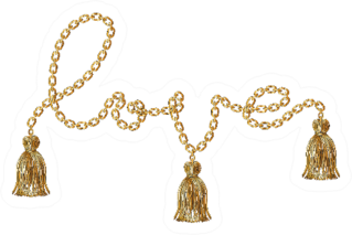 Love Text For Fashion Prints Sticker