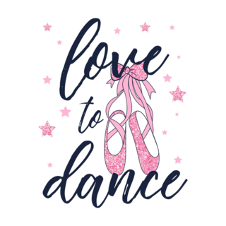 Love To Dance Ballerina Shoes Sticker