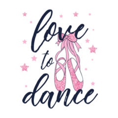 Love To Dance Ballerina Shoes Sticker
