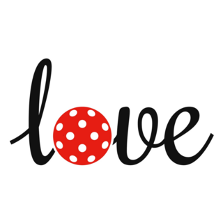 Love With A Pickleball Ball Sticker