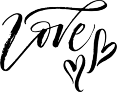 Love With Hearts Sticker