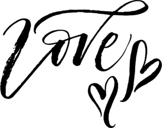 Love With Hearts Sticker