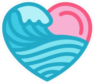 Love with the Sea Sticker