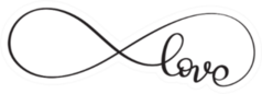 Love Word In The Sign Of Infinity Sticker