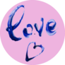 Love Written In Blue Nail Polish Sticker