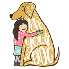 Love Your Dog Retriever Sticker