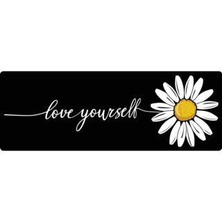 Love Yourself Daisy Bumper Sticker