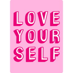 Love Yourself Rounded Corner Sticker
