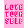 Love Yourself Rounded Corner Sticker