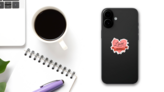 Love Yourself Sticker on a Phone (New) example