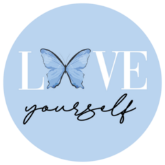 Love Yourself Watercolor Butterfly Sticker