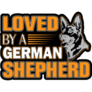 Loved By German Shepherd Sticker