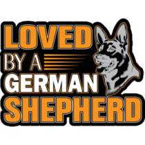 Loved By German Shepherd Sticker