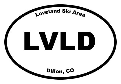 Loveland Ski Area Oval Sticker