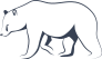 Lovely Bear Outline Sticker