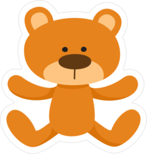 Lovely Brown Teddy Bear Toy Sticker