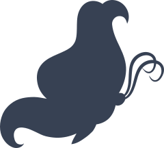 Lovely Butterfly Facing Down Sticker