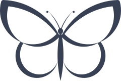 Lovely Butterfly Outline Sticker