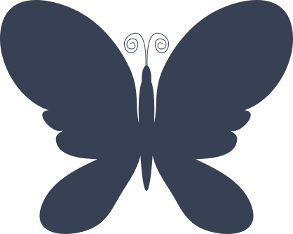 Lovely Butterfly With Swirly Antennas Sticker