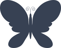 Lovely Butterfly With Swirly Antennas Sticker