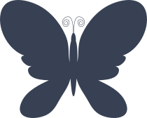 Lovely Butterfly With Swirly Antennas Sticker