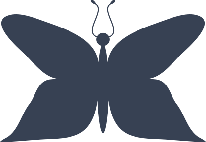Lovely Butterfly With Tall Antennas Sticker