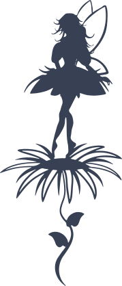 Lovely Fairy Standing On Flower Sticker