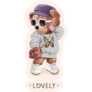 Lovely Fashion Bear Sticker