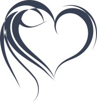 Lovely Heart With Strands On Right Sticker