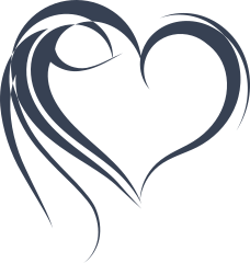 Lovely Heart With Strands On Right Sticker